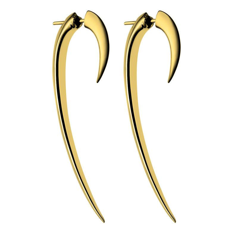 14K Yellow Gold Vermeil Large Hook Earrings for Women - Elegant Dangle Earrings for Parties, Weddings & Everyday Wear
