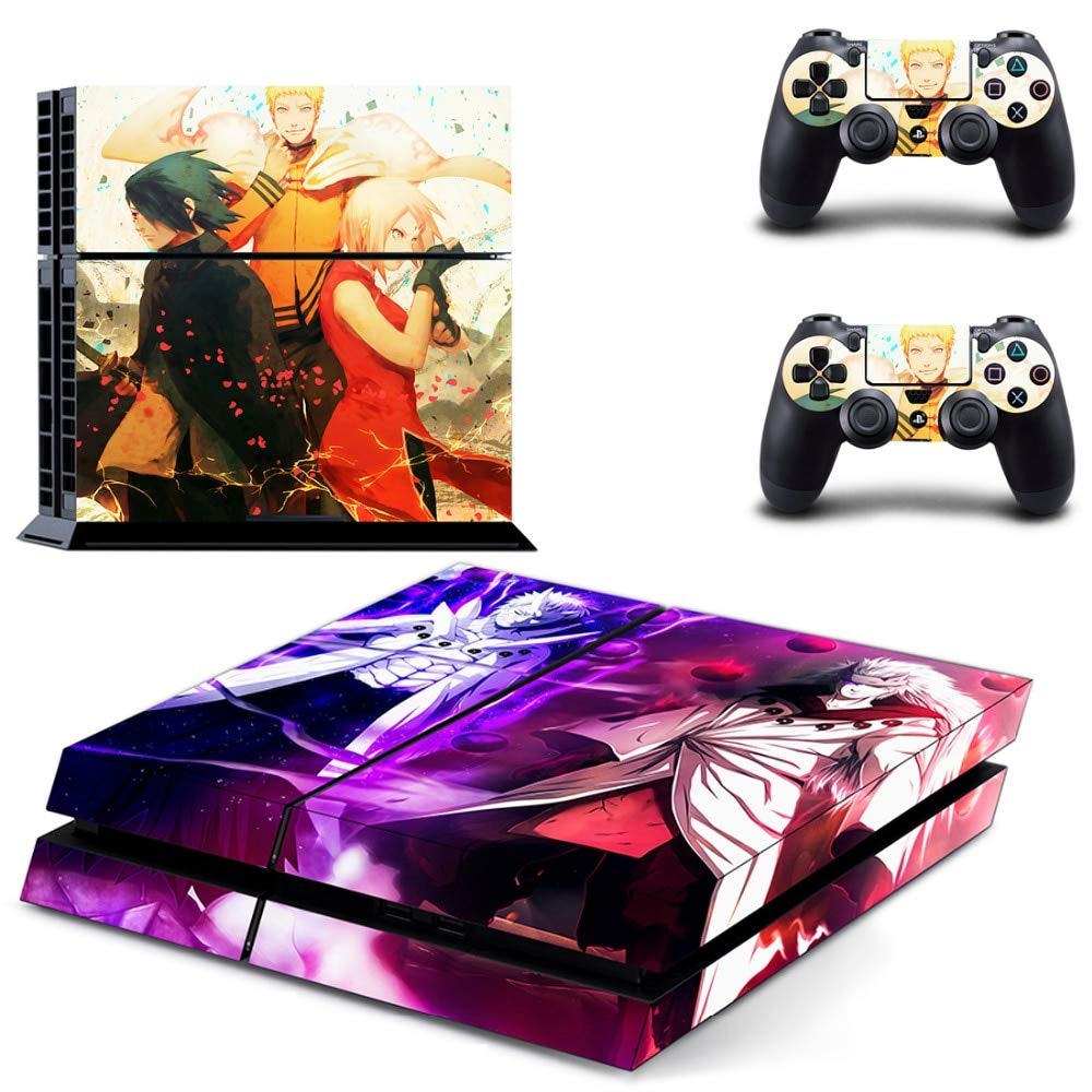 Anime PS4 Pro Skin Sticker Decal - Cute Miku, Tokisaki Kurumi, Naruto & Fairy Tail Designs - Vinyl Wrap for Playstation 4 Console & 2 Controllers - Perfect for Gaming Setups & Anime Fan Collections
