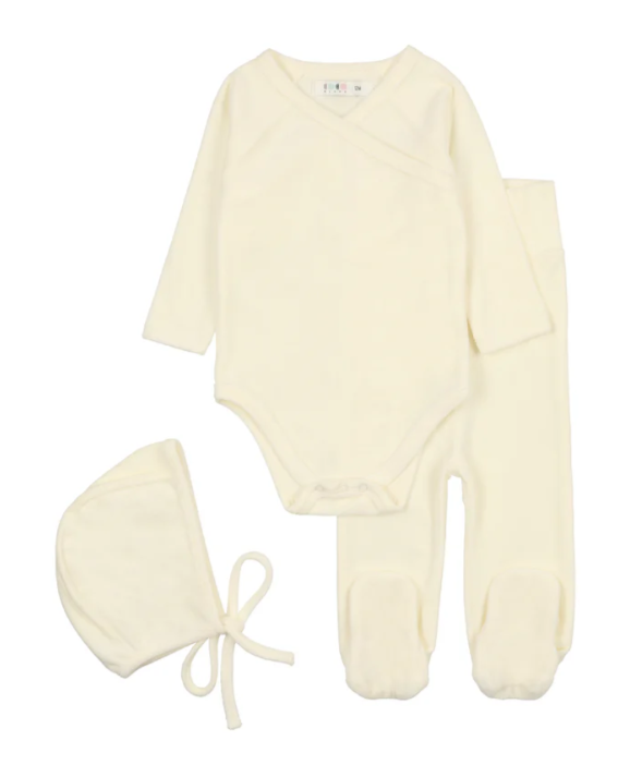 COCO BLANC Velour Wrap Set for Babies 3-24 Months - Soft & Cozy Winter Outfit for Newborns & Toddlers - Perfect for Family Photos, Holidays & Outdoor Adventures