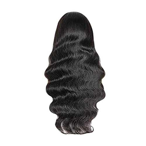 Black Wavy Long Synthetic Wig for Women - Heat Resistant Fashion Wig with Barrettes for Thick Hair | Perfect for Cosplay, Parties & Daily Styling
