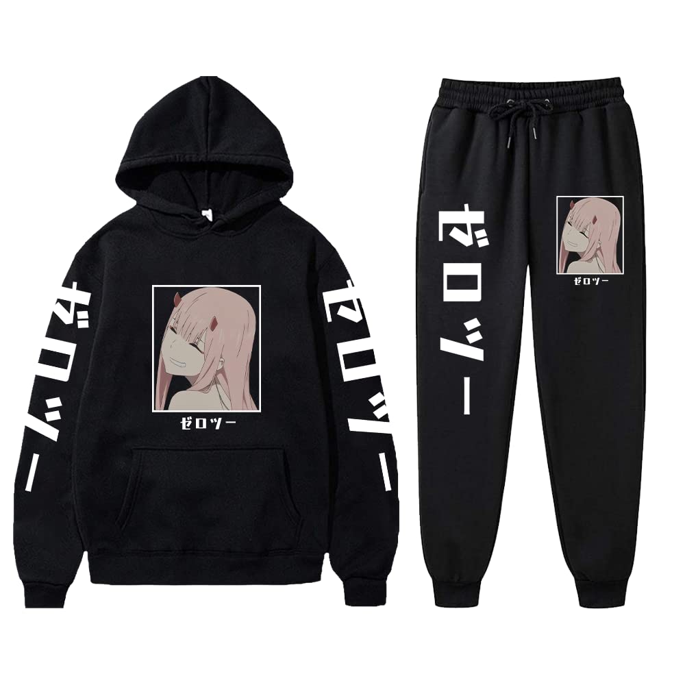 Zero Two Darling in the Franxx Anime Hoodie & Sweatpants Set - Unisex Cosplay Costume for Men & Women | Casual Wear, Anime Conventions, Halloween Costume