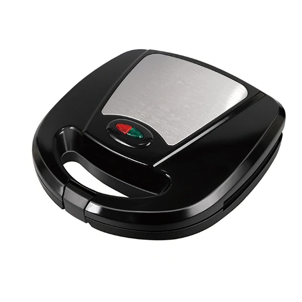 XWWDP 3-in-1 Electric Breakfast Maker - Stainless Steel Sandwich/Waffle/Panini Press with Non-Stick Plates - Perfect for Waffles, Grilled Cheese & Steak (23.5x23.5x10cm, Black) | Ideal for Home Kitchen, Dorm & Office Breakfast Prep