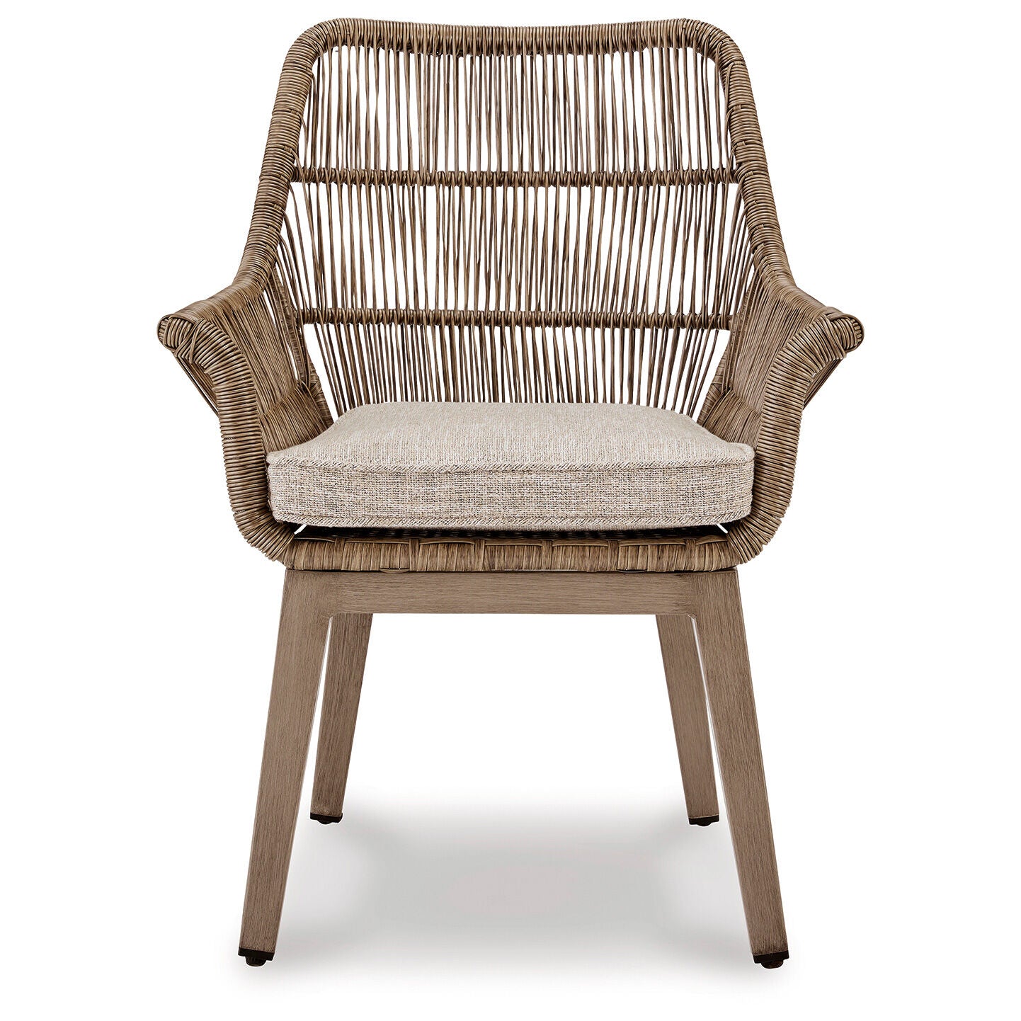 Comfortable Beach Front Arm Chair with Soft Cushion - Perfect for Outdoor Patio, Poolside Relaxation & Coastal Home Decor