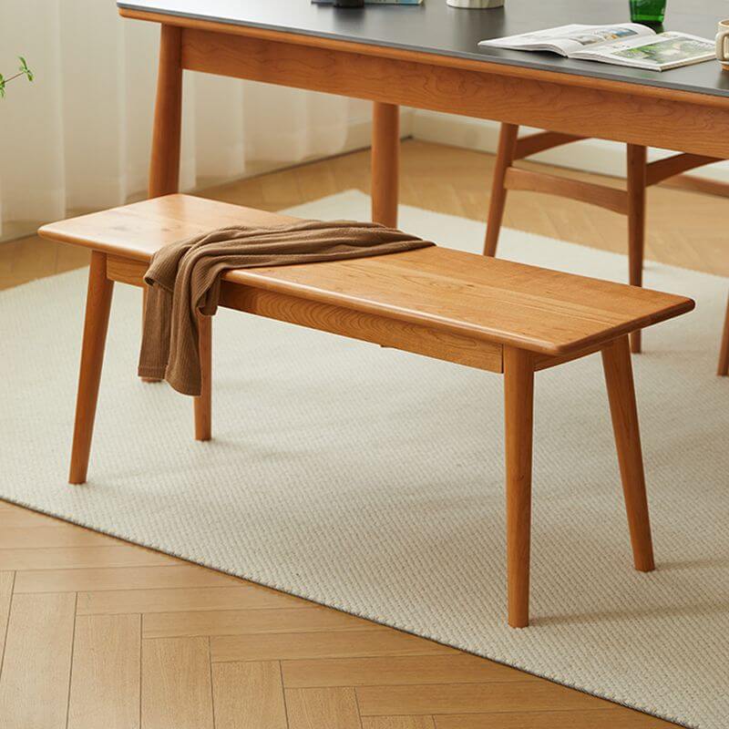 Modern Solid Color Unfinished Wood Dining Bench - Simple & Stylish for Kitchen, Dining Room, or Breakfast Nook