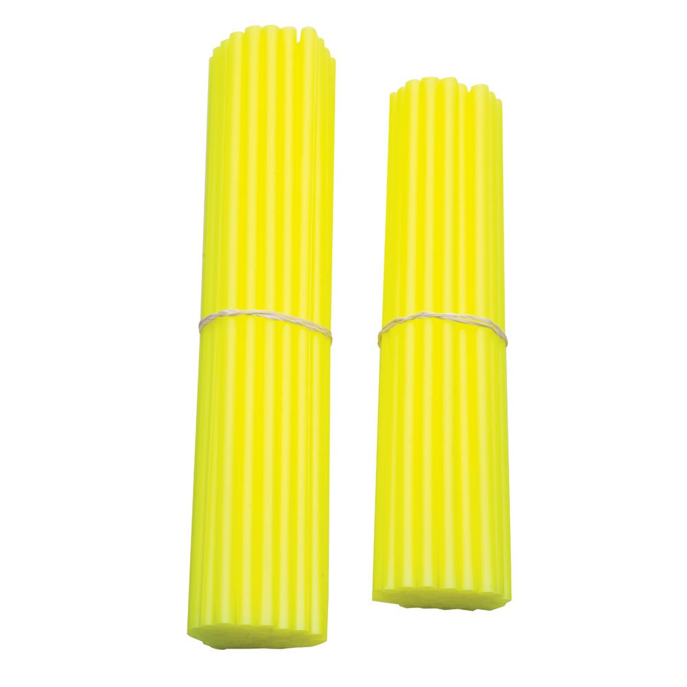 Neon Yellow Dirt Bike Spoke Wraps for KTM 250 MXC 1996 - High Visibility Protective Covers for Off-Road Motorcycle Wheels - Perfect for Trail Riding & Motocross Racing