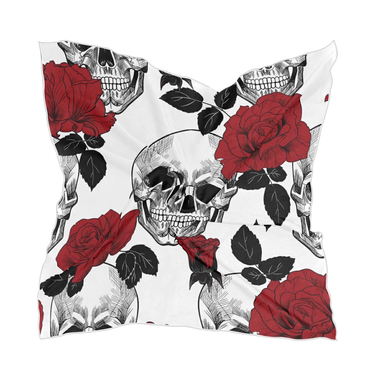 Luxury Women's Square Silk Scarf - Elegant Neckerchief, Headscarf & Shawl Wrap - Soft Chiffon Stole for Women - Perfect for Office, Parties & Special Occasions