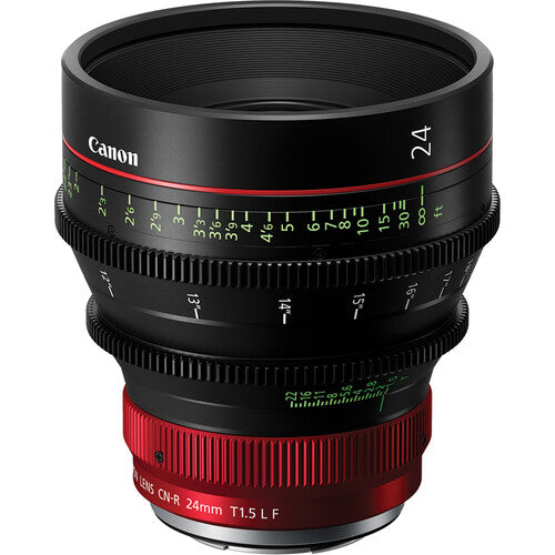 Canon CN-R 24mm T1.5 L F Cinema Prime Lens for RF Mount - Professional 4K Video & Film Production, Perfect for DSLR Cameras, Cinematography, and Studio Shooting