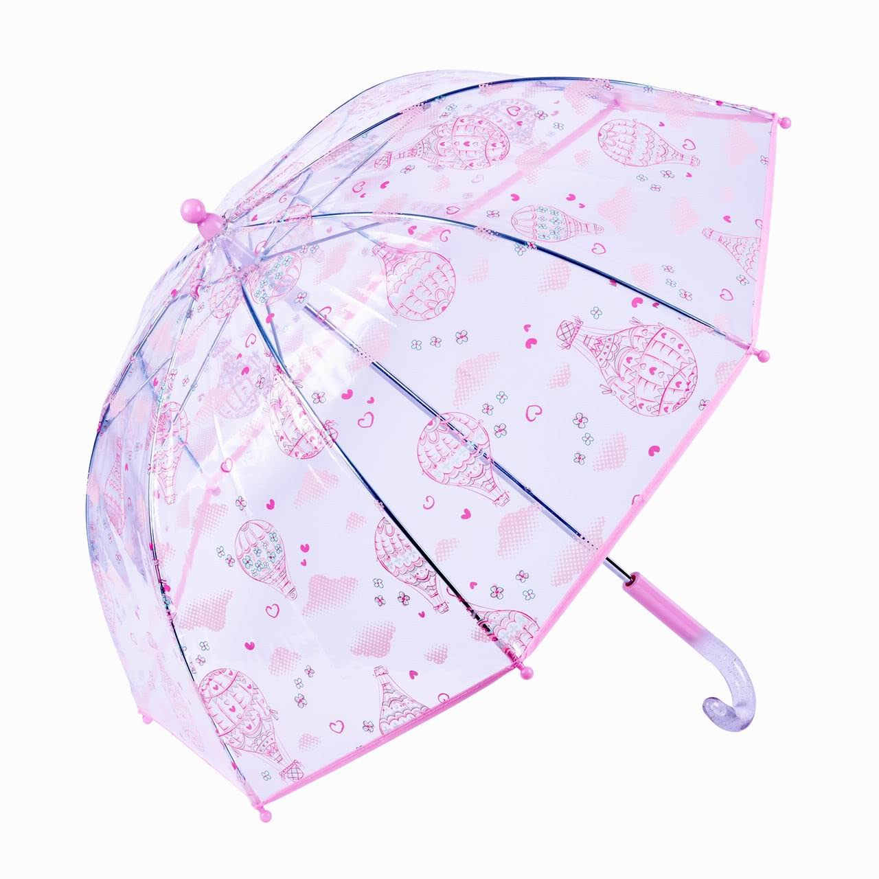 Laura Ashley Kids Dome Umbrella for Boys & Girls - Toddler Stick Rain Umbrella with Wide Canopy - Perfect for School, Outdoor Play & Rainy Day Protection