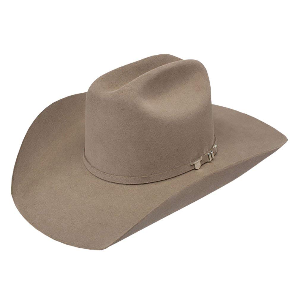 RESISTOL Men's 6X USTRC Stone 4 1/4 Brim Pre-Creased Felt Cowboy Hat - Western Style Rodeo & Outdoor Riding Accessory