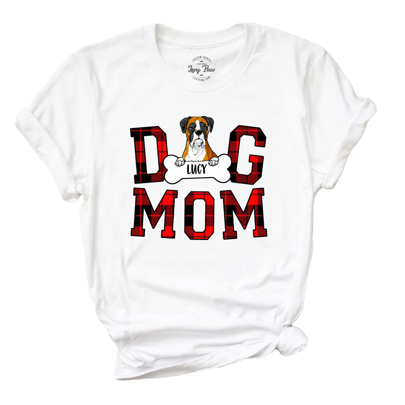 Personalized Boxer Dog Mom T-Shirt - Funny Boxer Dog Lover Gift for Women - Perfect for Dog Walks, Birthday Gifts & Dog Mom Apparel