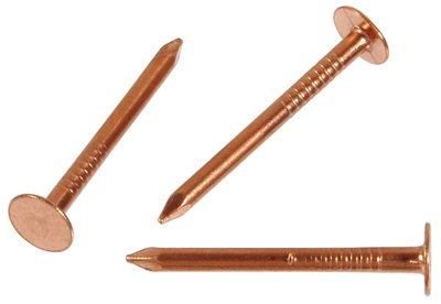 Hillman Fasteners 461790 6 oz. Copper Slating Nails - Durable Roofing Nails for Slate Tiles, Shingles & Metal Roofing - Weather-Resistant Construction Nails for Outdoor Use