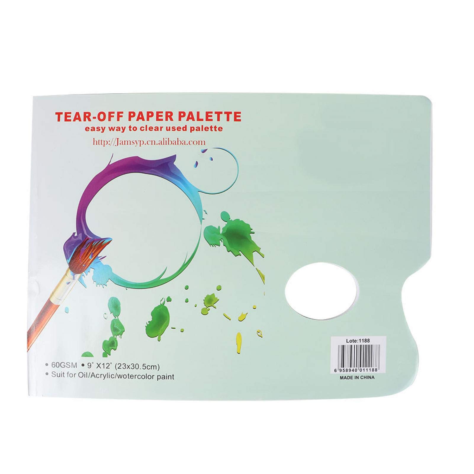 Pssopp Disposable Palette Paper - A4 Tear-Off Mixing Sheets (35 Sheets) for Watercolor, Oil & Gouache Painting - Perfect for Artists, Students & Studio Use
