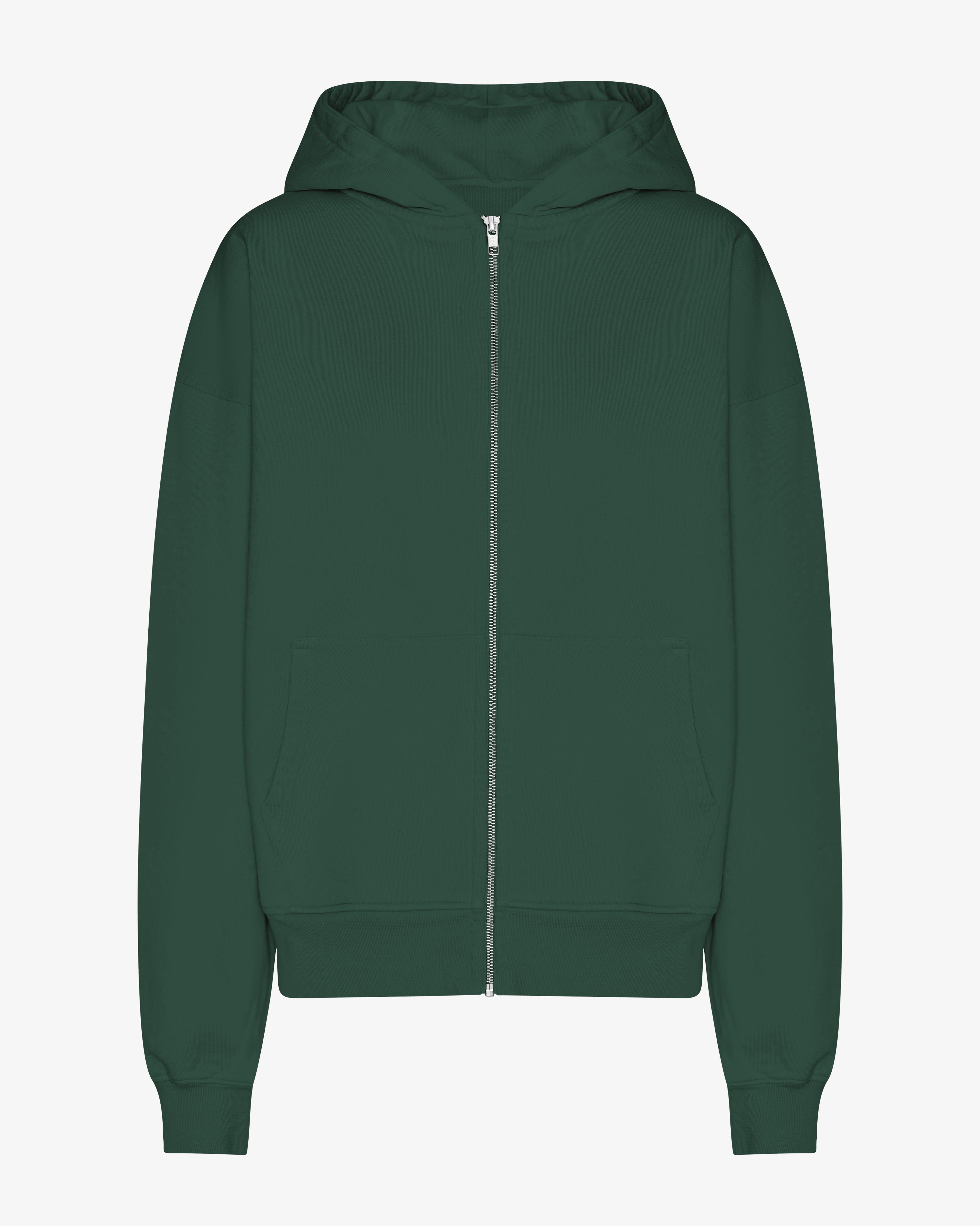 Organic Oversized Zip Hoodie for Women - Soft & Cozy Emerald Green Pullover - Perfect for Casual Wear, Lounge & Outdoor Activities