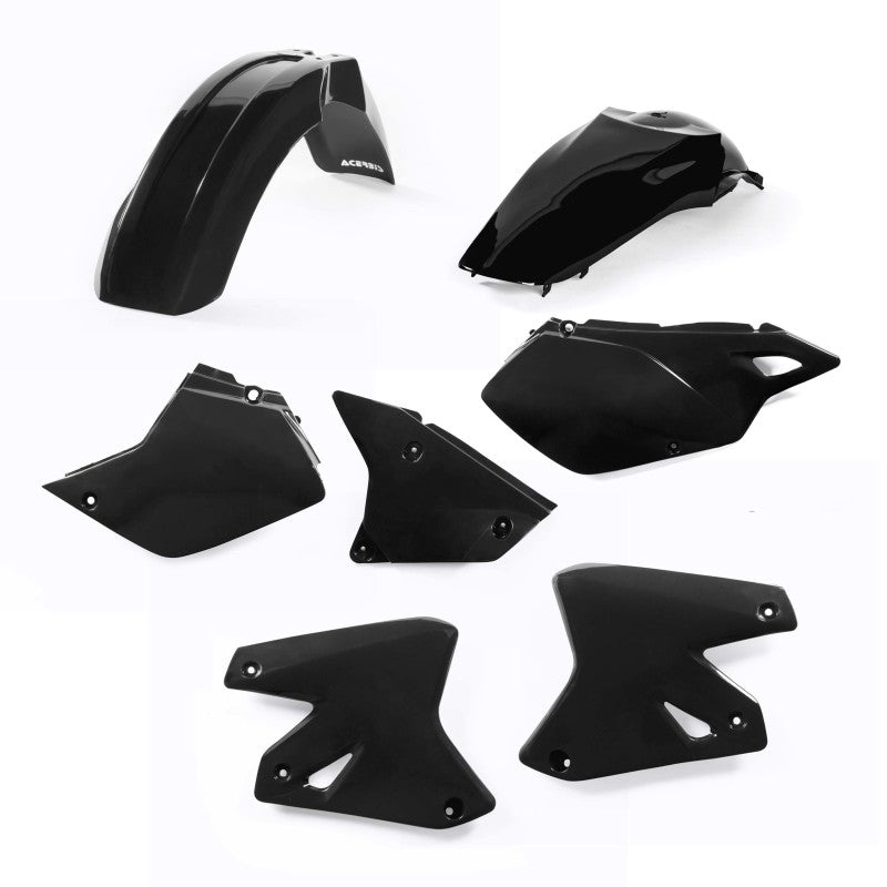 Acerbis Black Plastic Kit for 00-07 Suzuki DRZ400/DRZ400E & 03-04 Kawasaki KLX400 - Durable Motorcycle Body Replacement Parts for Off-Road Adventures