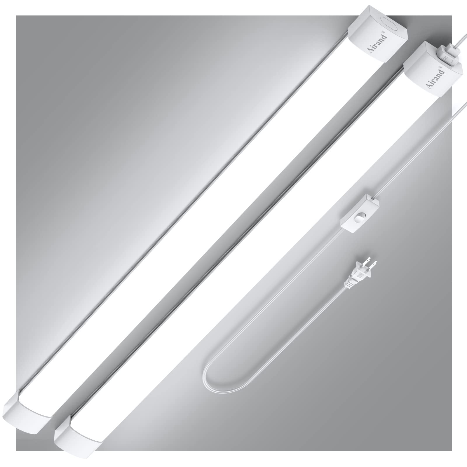 5FT LED Plug in Ceiling Light - 5000K Daylight Shop Light with Waterproof Design for Under Cabinet, Workbench & Garage - Energy Efficient LED Tube Lighting for Basement, Workshop & Home Use