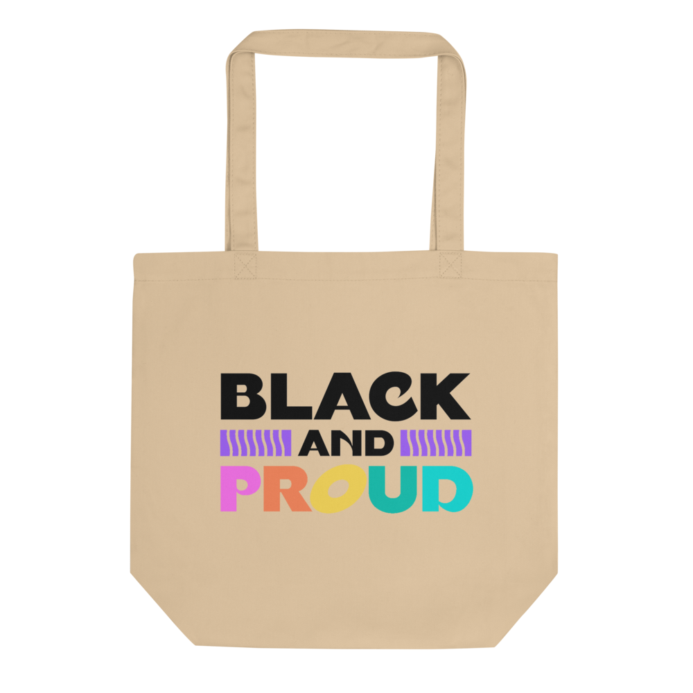 Black & Proud Tote Bag - Stylish Cotton Canvas Reusable Shopping Tote for Groceries, Beach, Work & Everyday Use