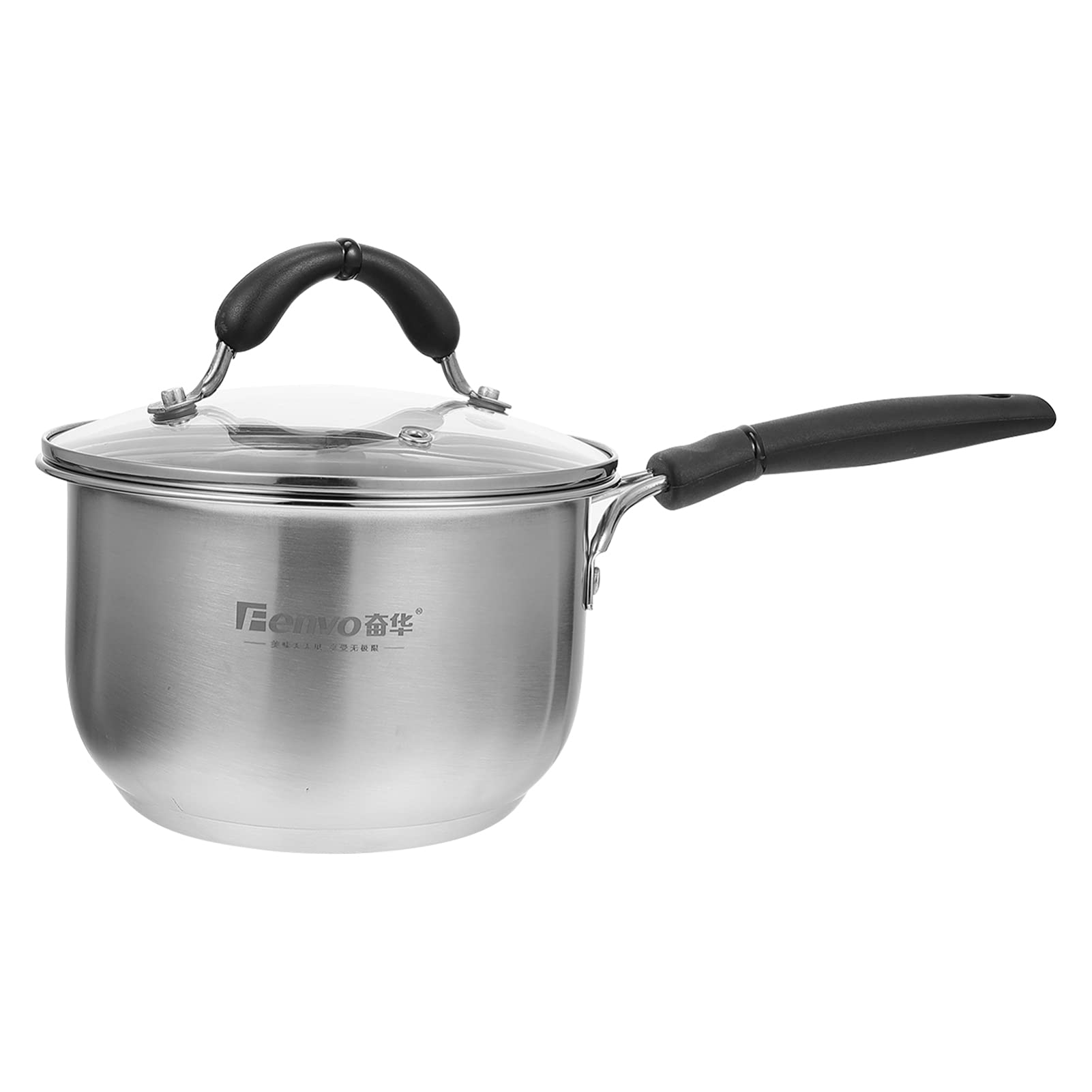 Hemoton 1pc Stainless Steel Stockpot with Lid - 5QT Multi-Purpose Cooking Pot for Soup, Sauce, Steaming & Boiling - Perfect for Home Kitchen, Camping & Baby Food Preparation (Complementary Food Pot, Kitchen Cookware)