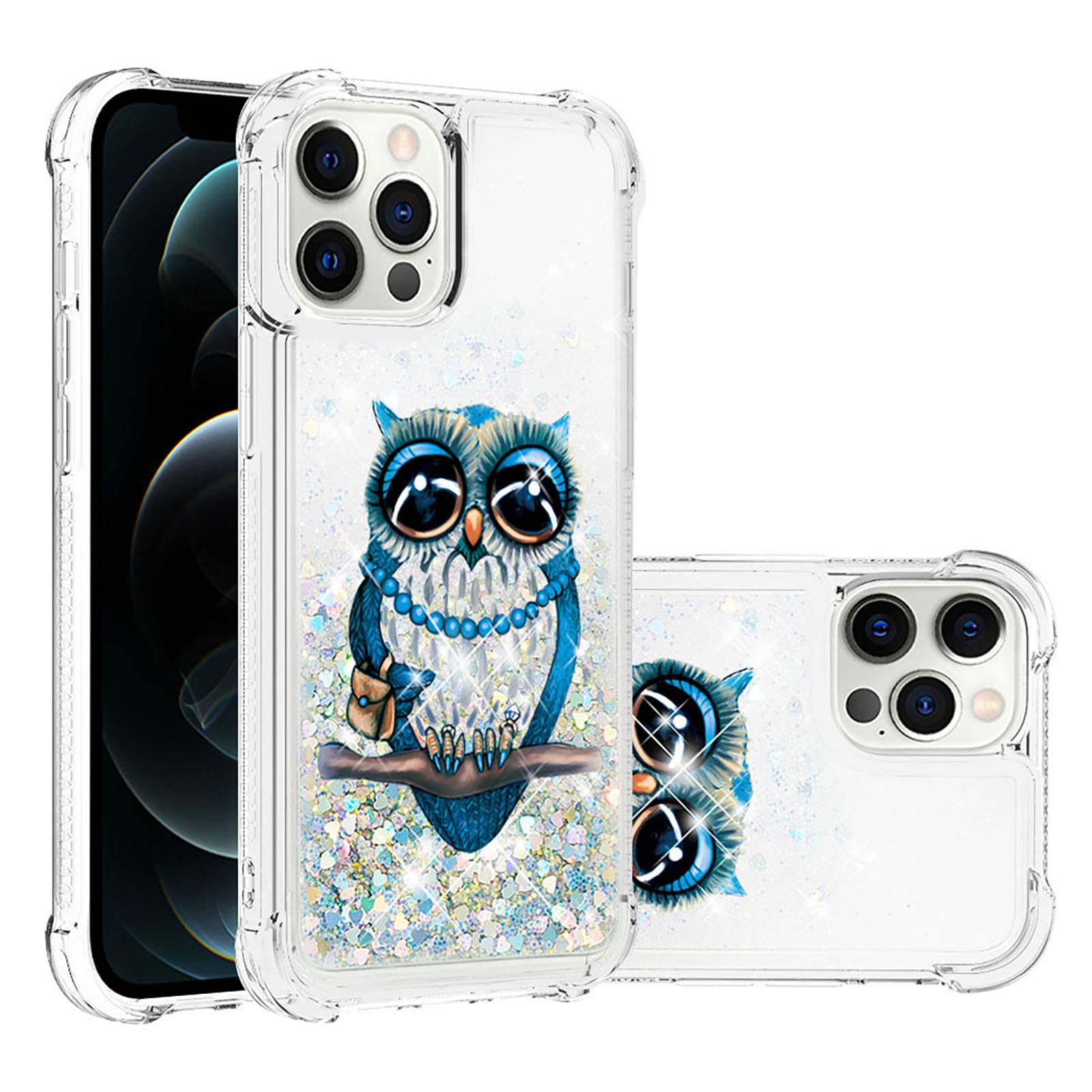 Luxury Glitter Liquid Bling Sparkle iPhone 12 Pro Max Case - Shockproof Protective Soft TPU Bumper Cover for Women & Girls (6.7 inch) - Perfect for Parties, Gifts & Everyday Protection