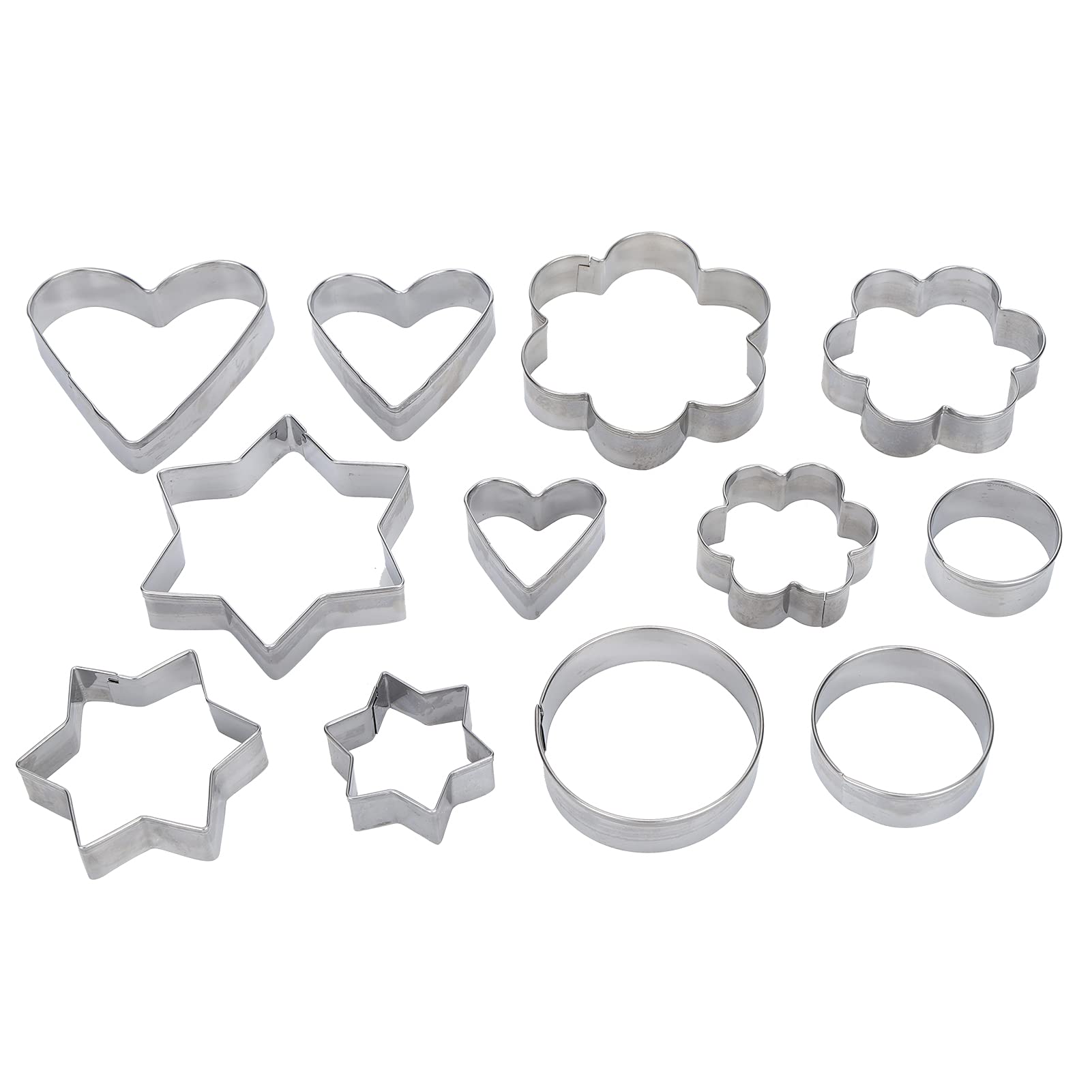 24PCS Stainless Steel Cookie Cutters Set - Vegetable & Fruit Shaped Cutters for Baking, DIY 3D Cake Decorating Tools - Perfect for Holiday Cookies, Birthday Cakes, and Kids' Kitchen Activities