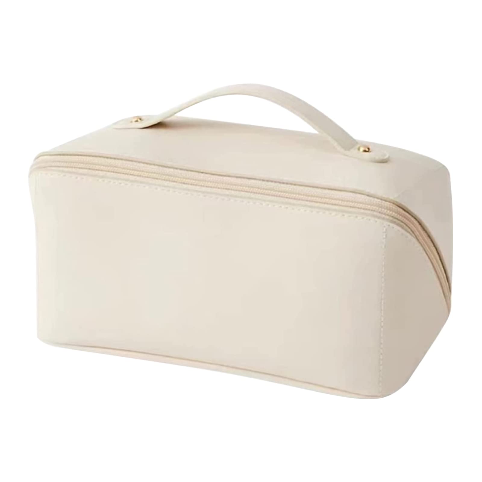 2022 New Large Capacity Waterproof Cosmetic Bag for Women | Travel Makeup Organizer & Toiletry Bag | Perfect Gift for Girls | Ideal for Travel, Gym, and Daily Use (White)