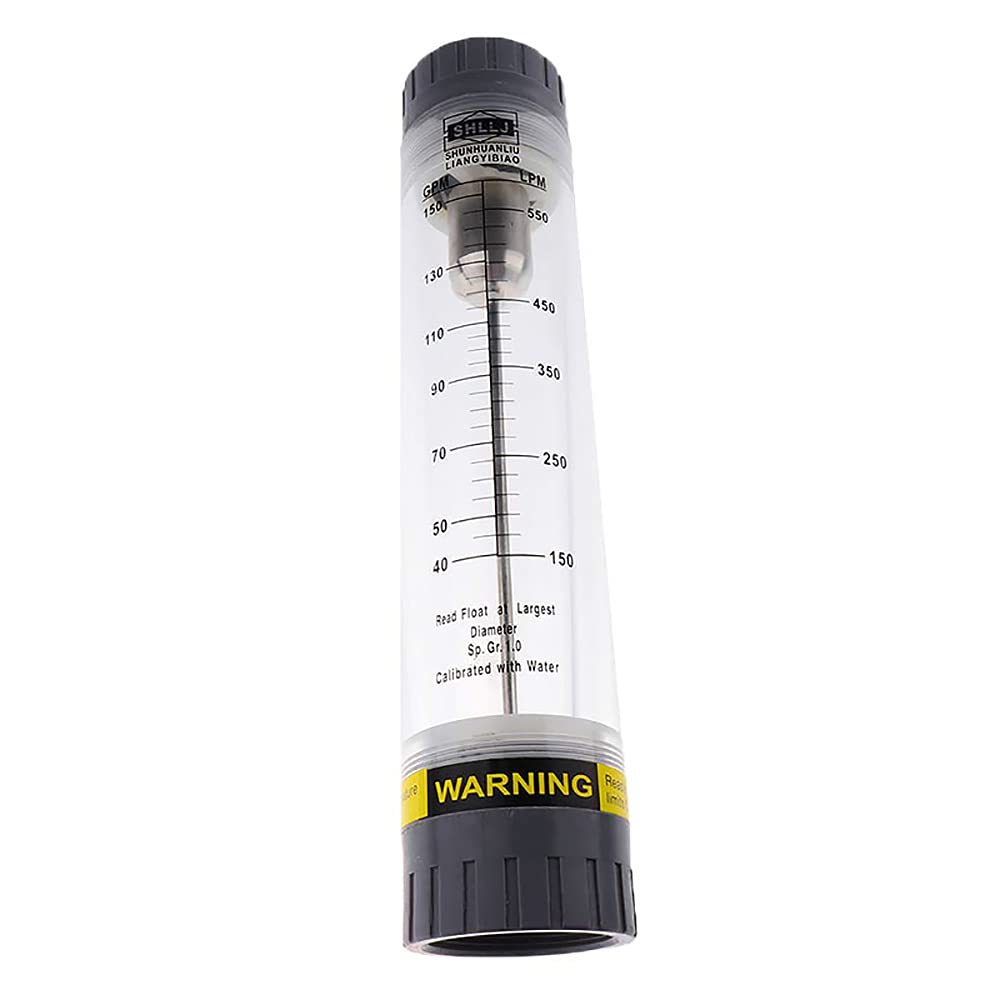 100-450 LPM LZM-50G Acrylic Liquid Flow Meter with Large Flow Panel & Cylindrical Body - Precise Water Flow Measurement Tool for Industrial, Laboratory & Aquarium Use