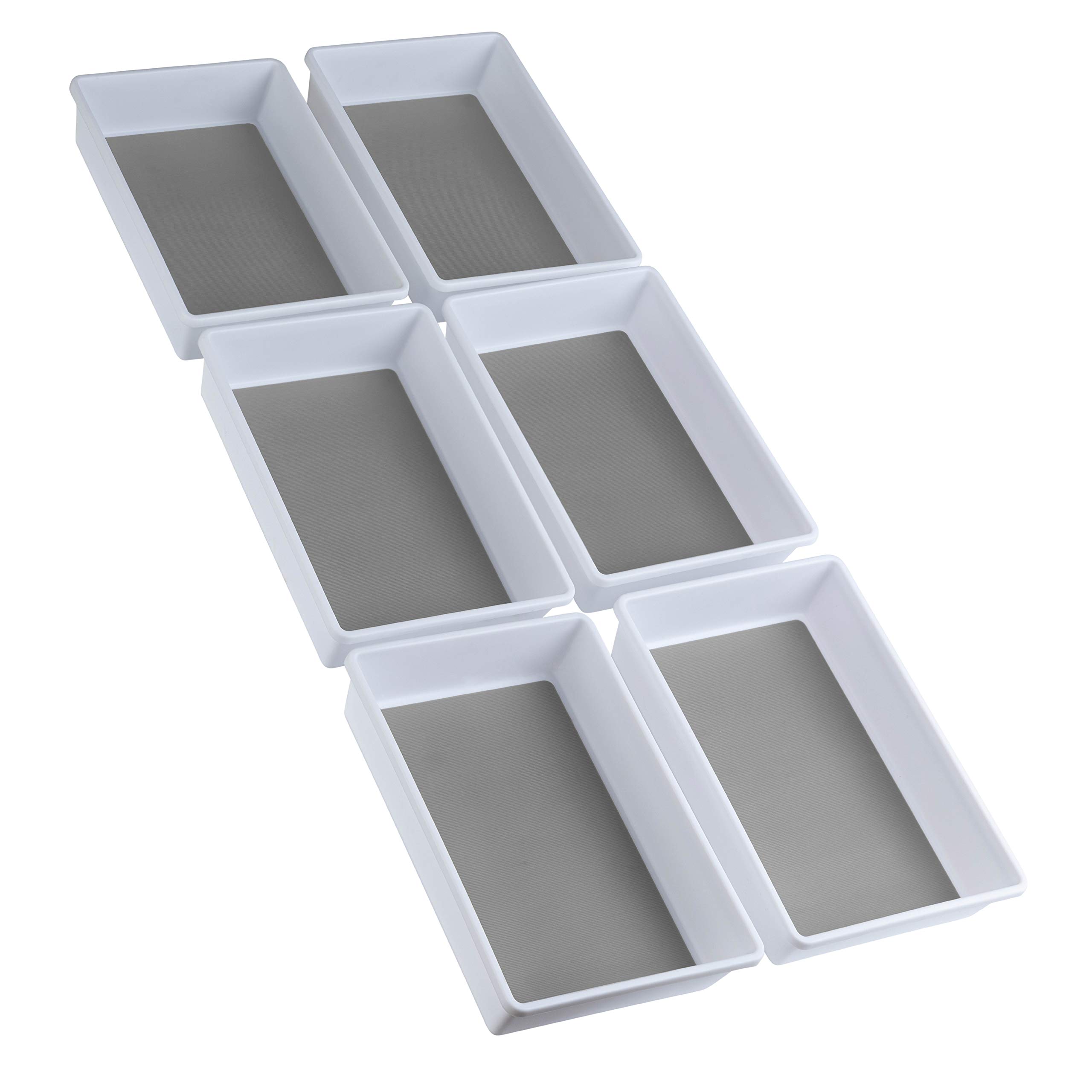 6-Piece Drawer Organizer Set for Kitchen, Office, Desk & Junk Drawers - Expandable Storage Trays for Utensils, Stationery & Small Items | Perfect for Home, Office & Dorm Organization