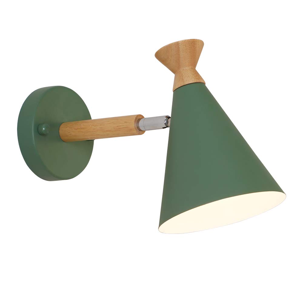 Ganeep Macarons LED Wall Sconces - Modern Adjustable E27 Single Head Wall Lamp for Living Room, Bedroom, Bedside - Nordic Style Home Decor (Green) | Perfect for Ambient Lighting & Night Reading
