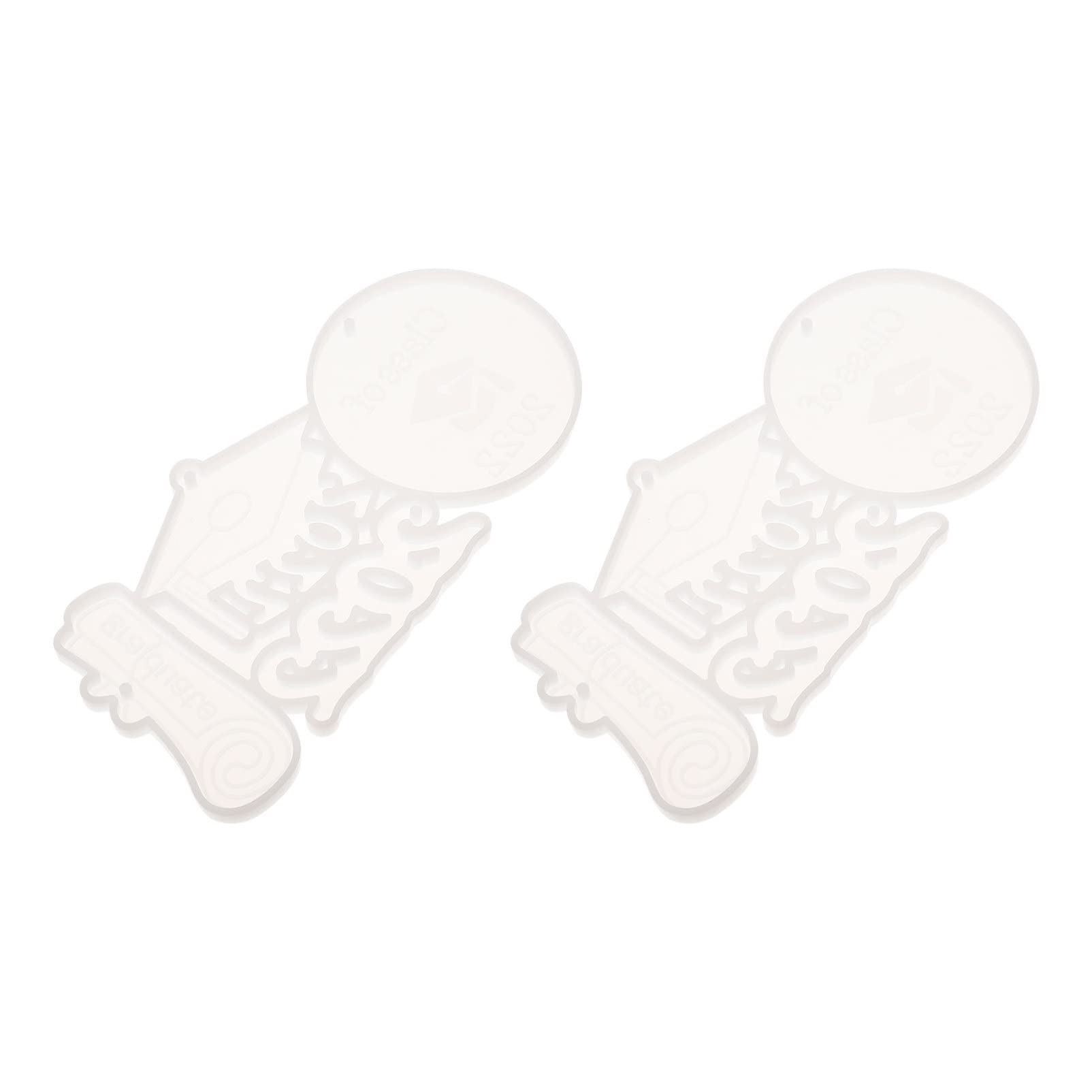 Healifty 2-Pack Round Silicone Molds for Resin Keychains, Pendants & Chocolate - DIY Craft, Jewelry Making & Baking Supplies for Office Decor, Gifts & Home Use