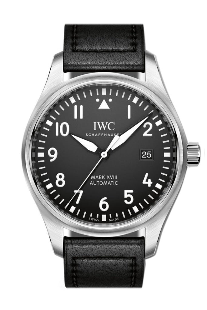 IWC Pilot's Mark XVIII Automatic Black Dial 40mm Men's Watch IW327001 - Luxury Swiss Timepiece for Aviation Enthusiasts & Business Professionals