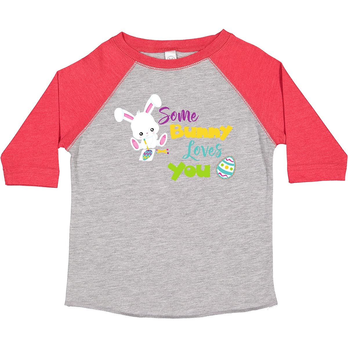 Inktastic Easter Bunny Toddler T-Shirt - 'Some Bunny Loves You' Cute Rabbit & Easter Eggs Design - Perfect for Easter Celebrations, Family Photos & Spring Outfits