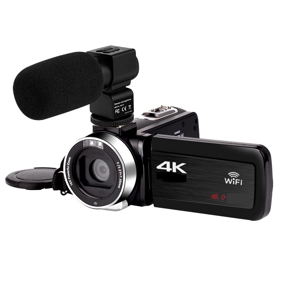 4K 48MP Vlogging Camera with Touch Screen & Fill Light - Perfect for YouTube & Travel Videos