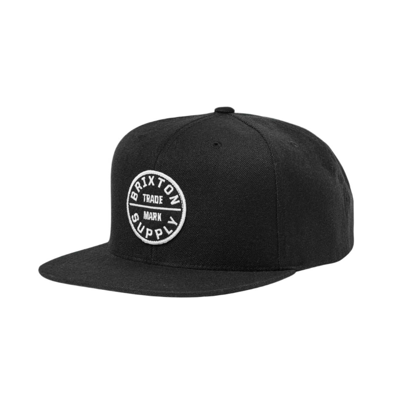 BRIXTON Oath III Snapback Hat for Men & Women - Adjustable Black Baseball Cap for Casual, Streetwear, and Outdoor Activities
