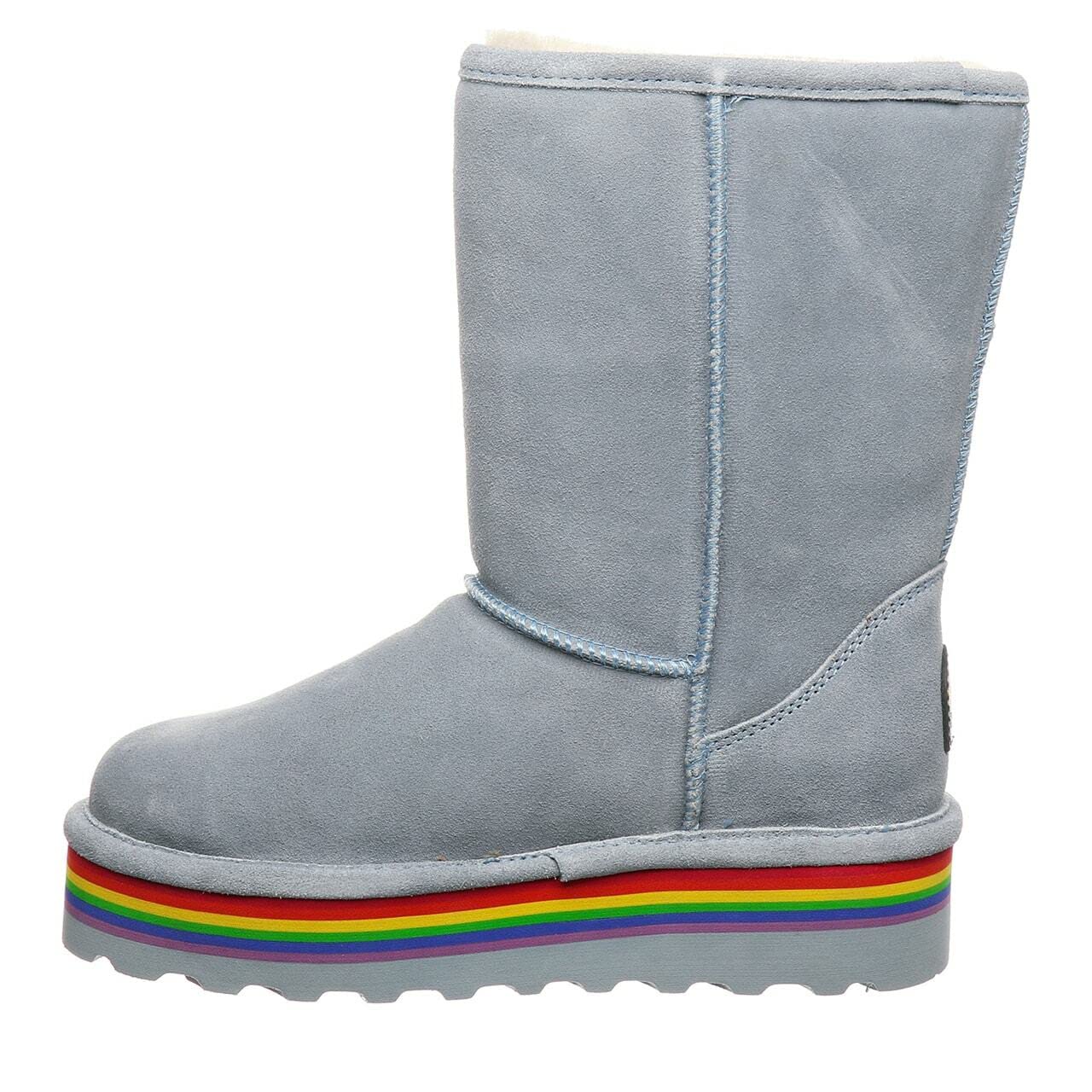 BEARPAW Women's Retro Elle Suede Slip-On Winter Boots - Classic Comfortable Ankle Boots for Casual Outfits & Cold Weather