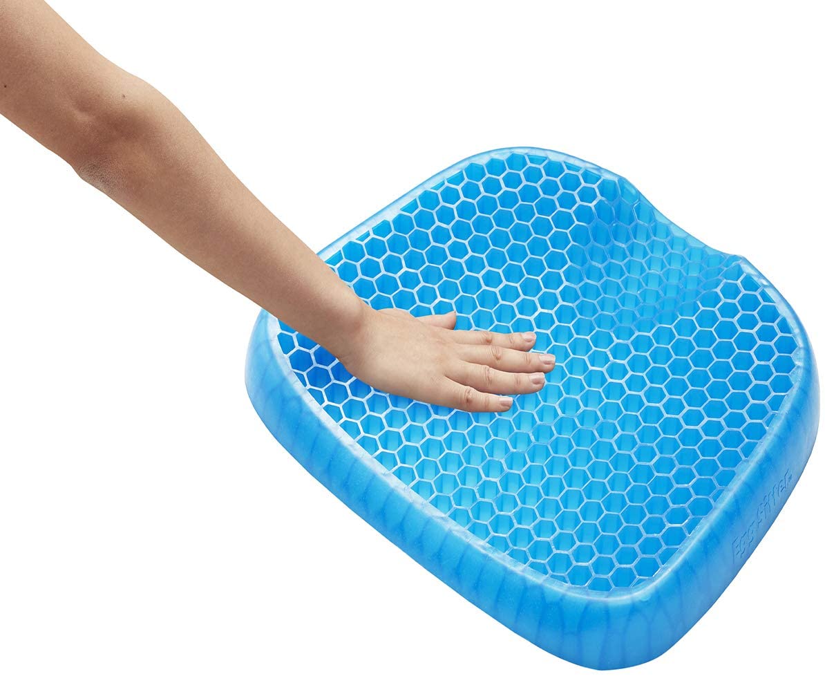 Gel Sitter Seat Cushion - Premium Comfort Gel Seat Pad for Office Chairs, Car Seats & Home - Orthopedic Support for Back Pain Relief & Pressure Point Relief - Ideal for Long Sitting, Driving & Work