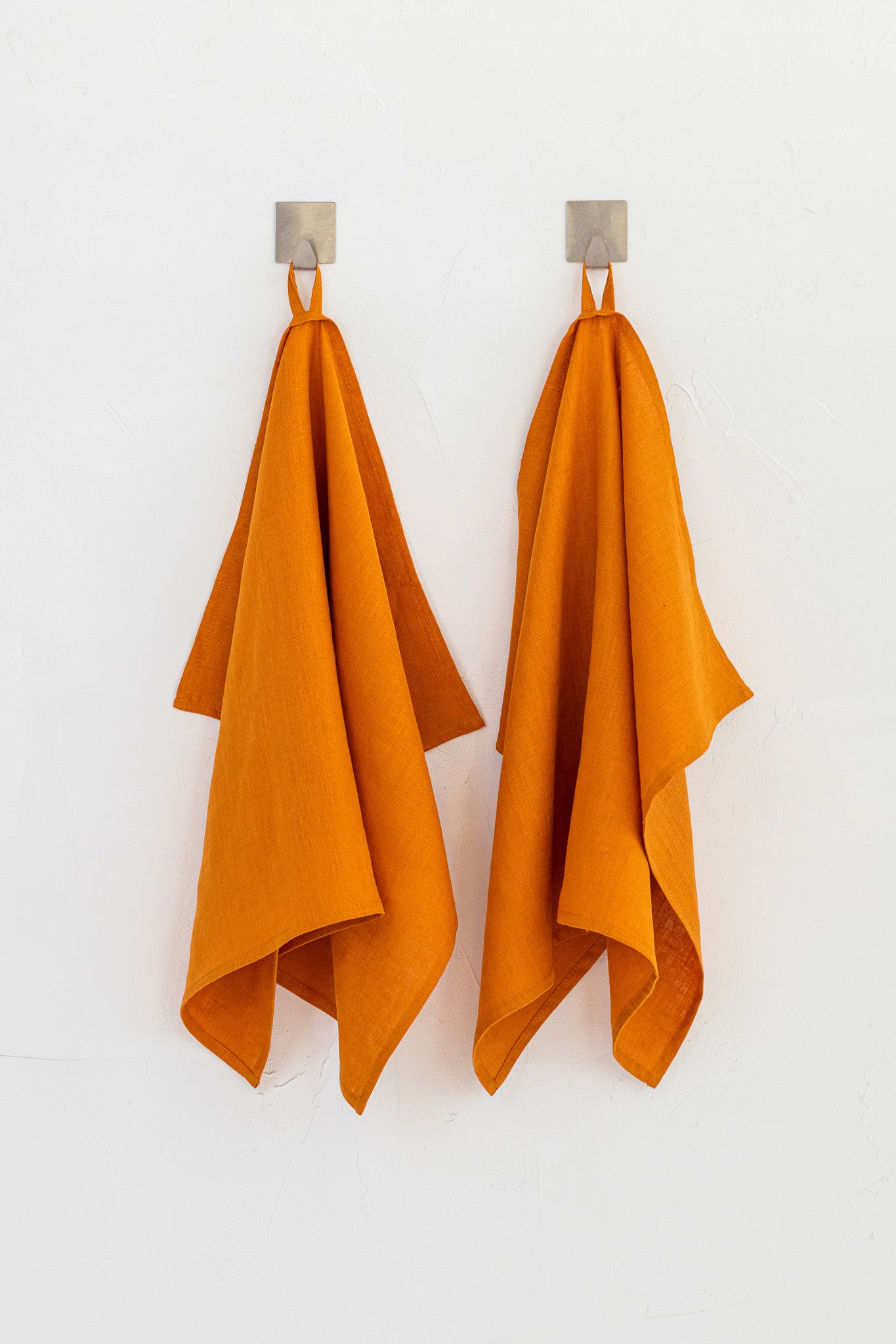 Premium Set of 2 Mustard Linen Tea Towels - Absorbent & Durable Kitchen Towels for Drying Dishes, Cleaning Countertops & Decorating Your Home