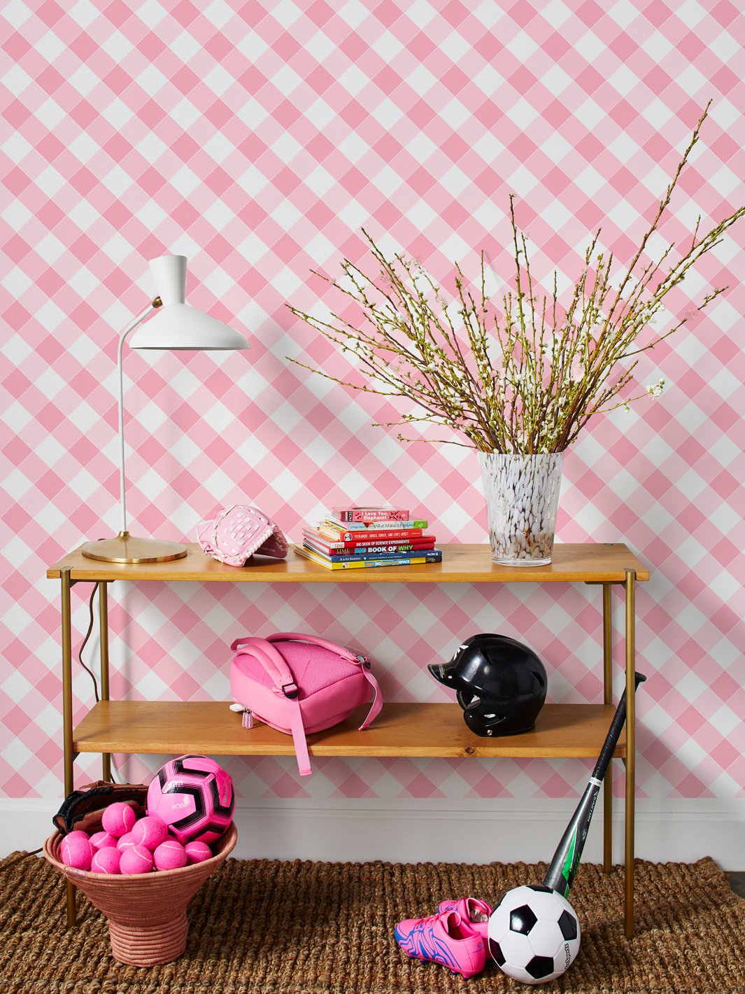 Fisher Price™ Pink Diamonds Wallpaper - Elegant Nursery & Kids Room Decor for Girls