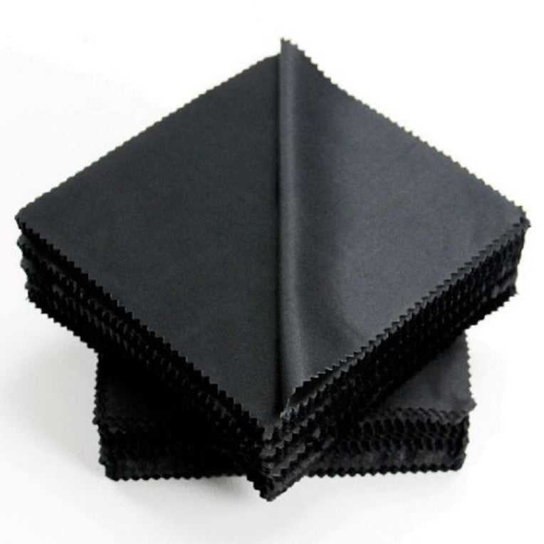 Premium Microfiber Cleaning Cloth - Black, Medium Size 200mm x 200mm - Perfect for Glasses, Screens, Cars & Household Cleaning