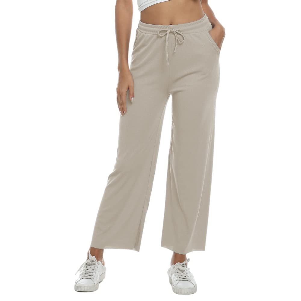 Comfy Women's Wide Leg Palazzo Pajama Pants - Soft Drawstring Lounge Sleepwear for Relaxing at Home & Travel