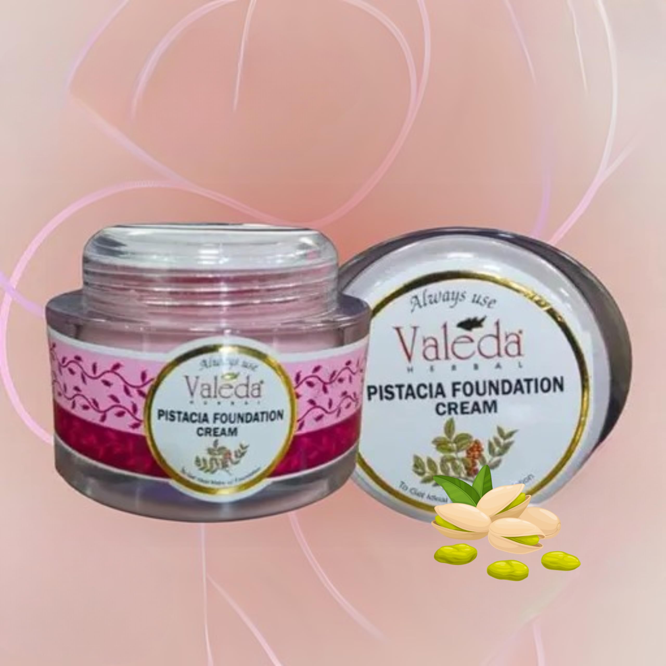 Pistacia Foundation Cream with Irish Moss - Hydrating Makeup Base for Flawless Skin by Dermatologists | Perfect for Daily Wear & Special Occasions