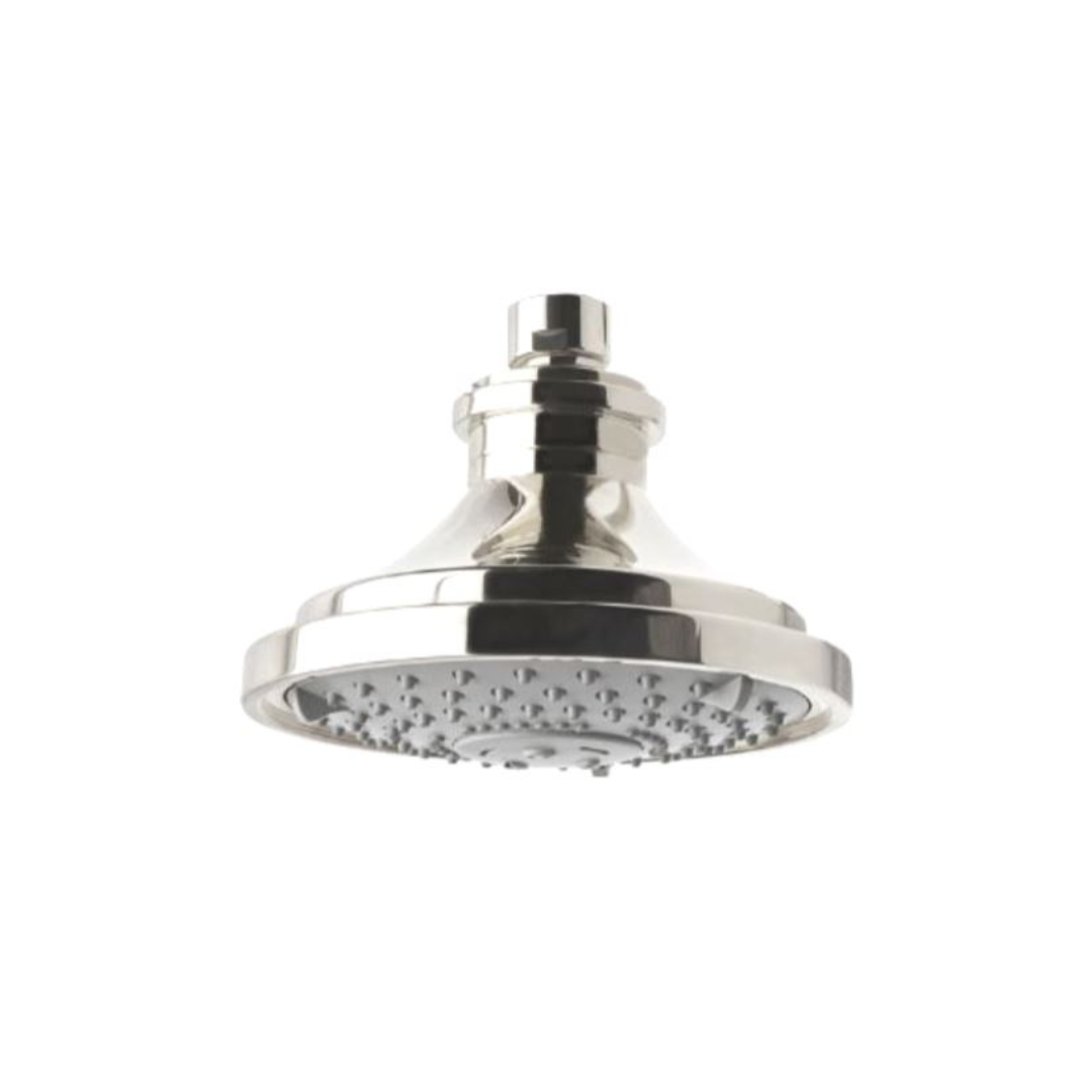 Universal 5-Setting Adjustable Showerhead in Nickel Finish - High Pressure Water Saving Shower Head for Bathroom, Spa, and RV Use