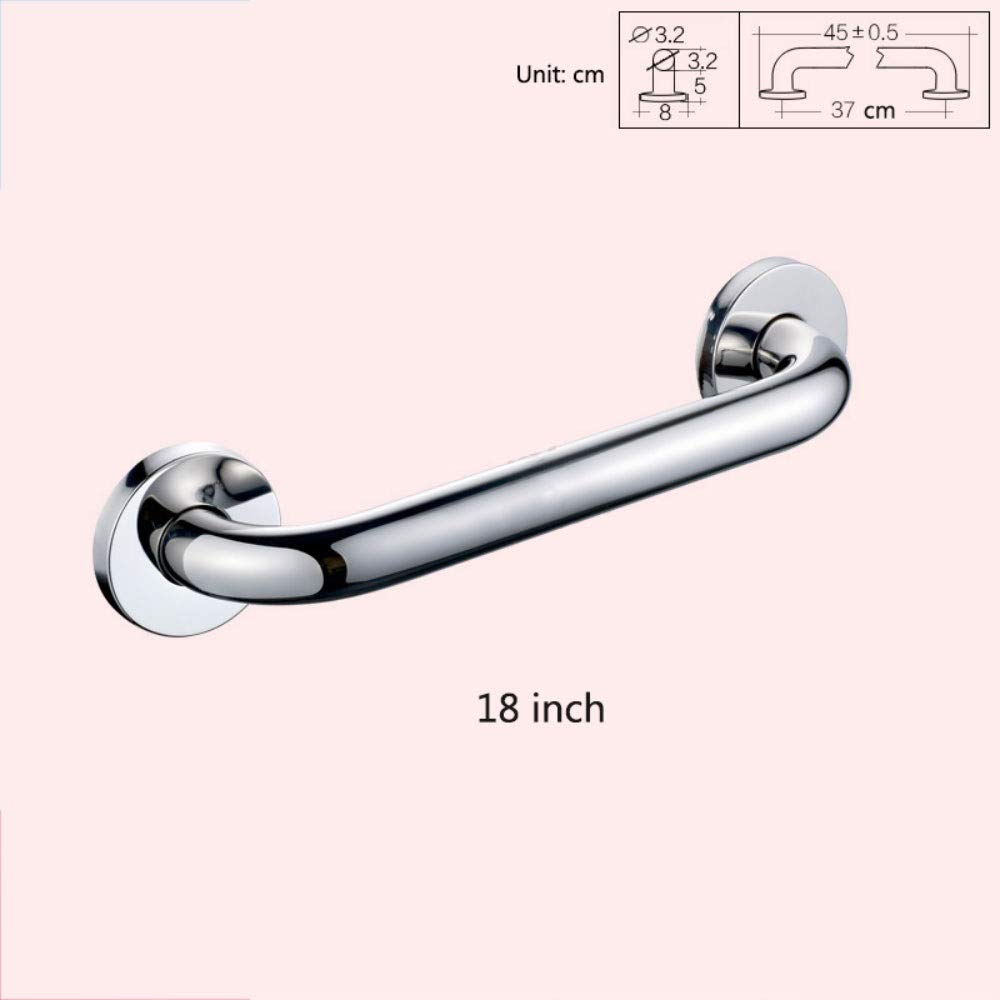 18 Inch Bathroom Grab Bar - Wall Mounted Safety Handrail for Seniors & Disabled - Non-Slip Shower & Bathtub Assist Bar - ADA Compliant Towel Rack (Perfect for Elderly Bathroom Safety & Fall Prevention)