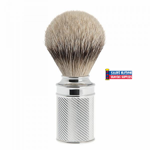 Premium Muhle Silvertip Badger Hair Shaving Brush with Chrome Handle - Luxury Wet Shaving for Men, Grooming & Beard Care Essential