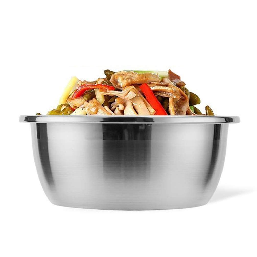 Stainless Steel Soup Pot with Lid - Mixing Bowl Set, Nesting Bowls for Kitchen, Food Storage Containers - Perfect for Cooking, Baking & Meal Prep