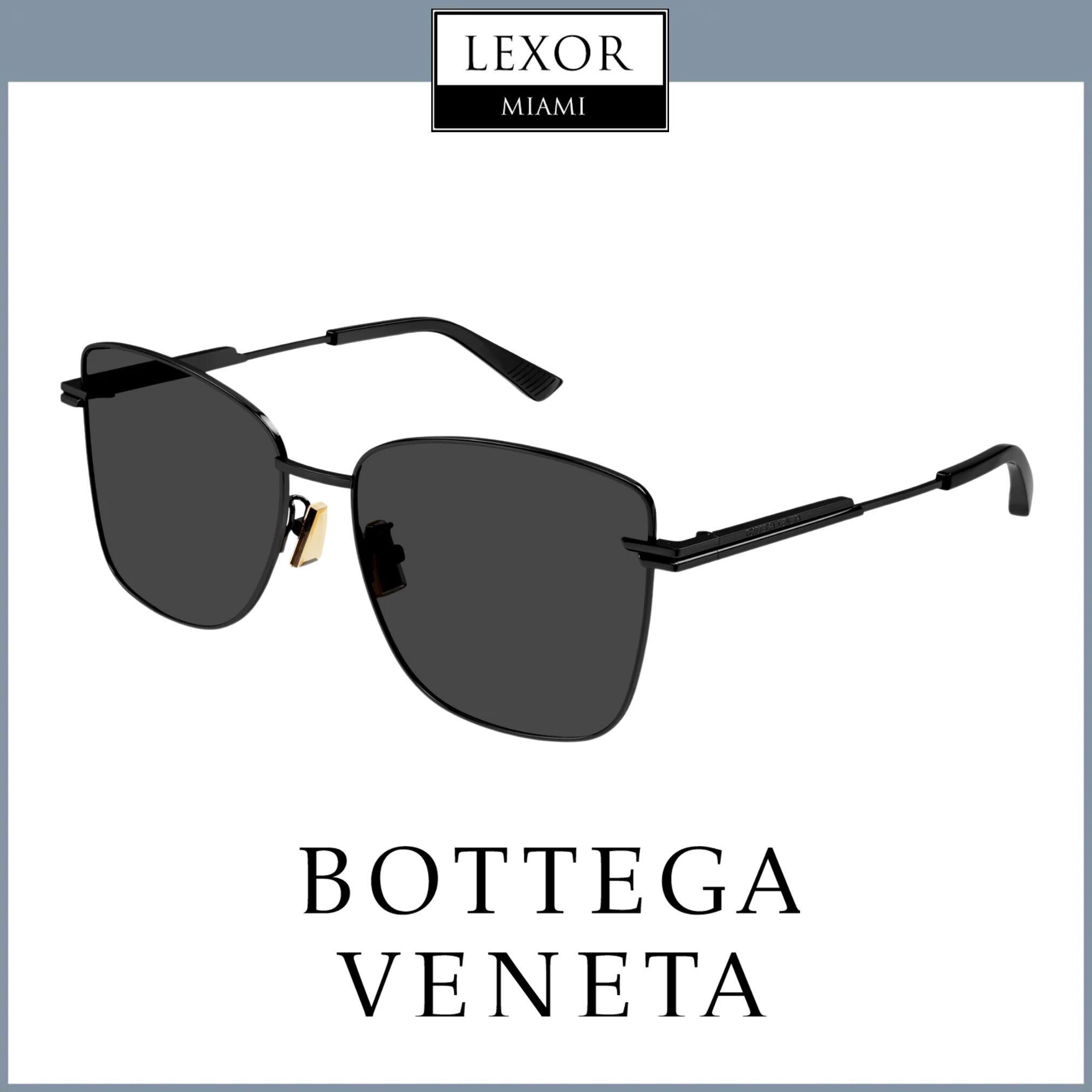 Bottega Veneta BV1237S 001 57mm Women's Metal Sunglasses - Stylish UV Protection for Outdoor Fashion & Summer Travel