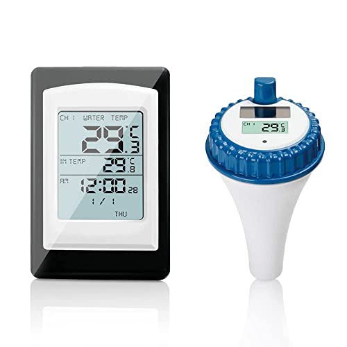 Floating Pool Thermometer - Easy Read Digital Thermometer for Swimming Pools, Hot Tubs & Bath Water | Remote Temperature Monitoring | Perfect for Backyard, Spa & Indoor Pools