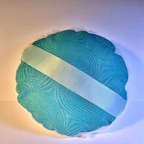 Teal Sparkle Body Powder Puff for Dusting Powder - Large Size Makeup Applicator for Loose Powder, Setting Powder & Baby Powder | Perfect for Home Spa, Bridal Makeup & Baby Care
