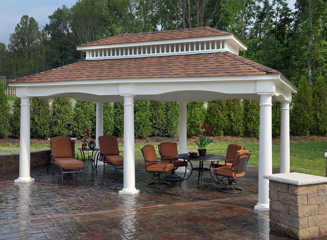 Victoria Vinyl Pavilion Tent - Waterproof Outdoor Canopy for Parties, Picnics & Backyard Events - Perfect for Garden, Patio & Camping Use