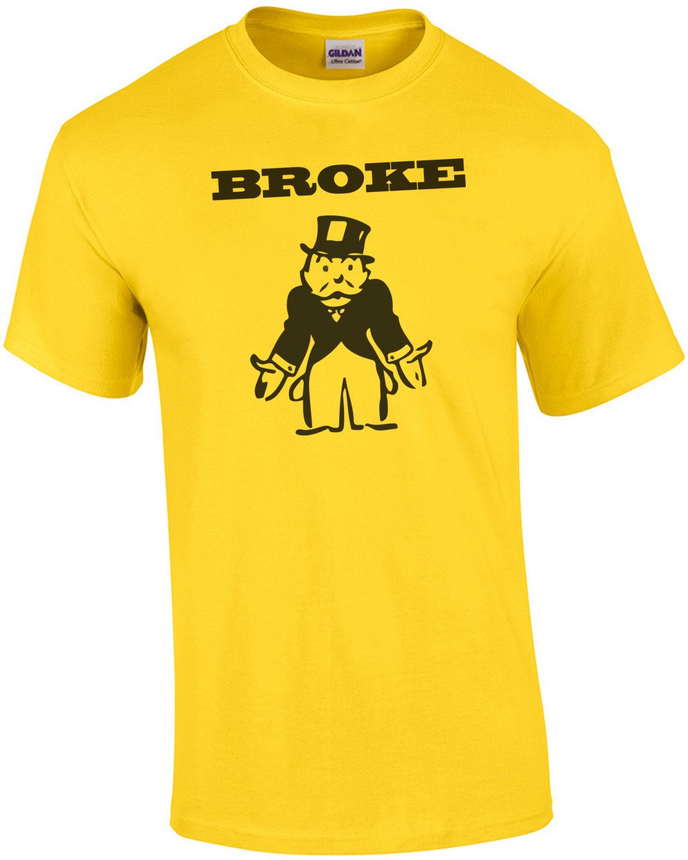 Funny Broke Monopoly Man T-Shirt - Vintage Board Game Inspired Tee for Men & Women - Perfect for Game Nights, Parties & Casual Wear