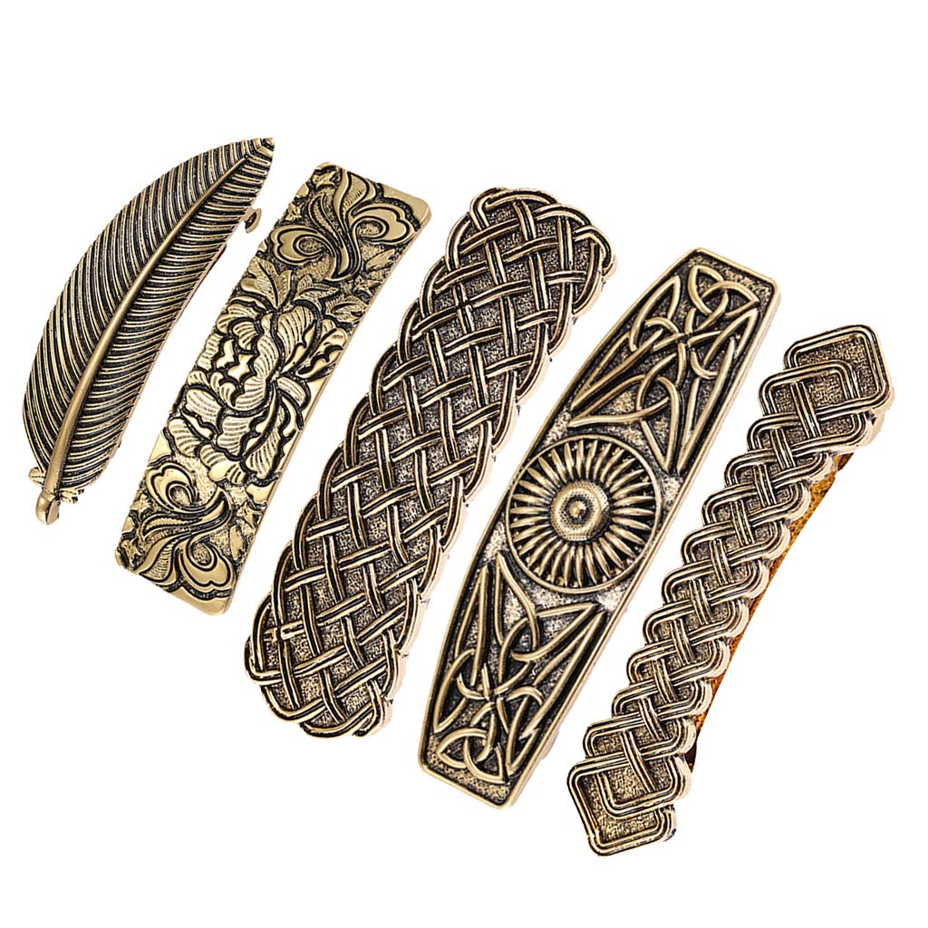DUXEDO 5-Pack Women's Hair Claw Clips - Floral Hair Barrettes & Hair Jewelry for Women - Perfect for Everyday Use, Parties, Weddings and Special Occasions