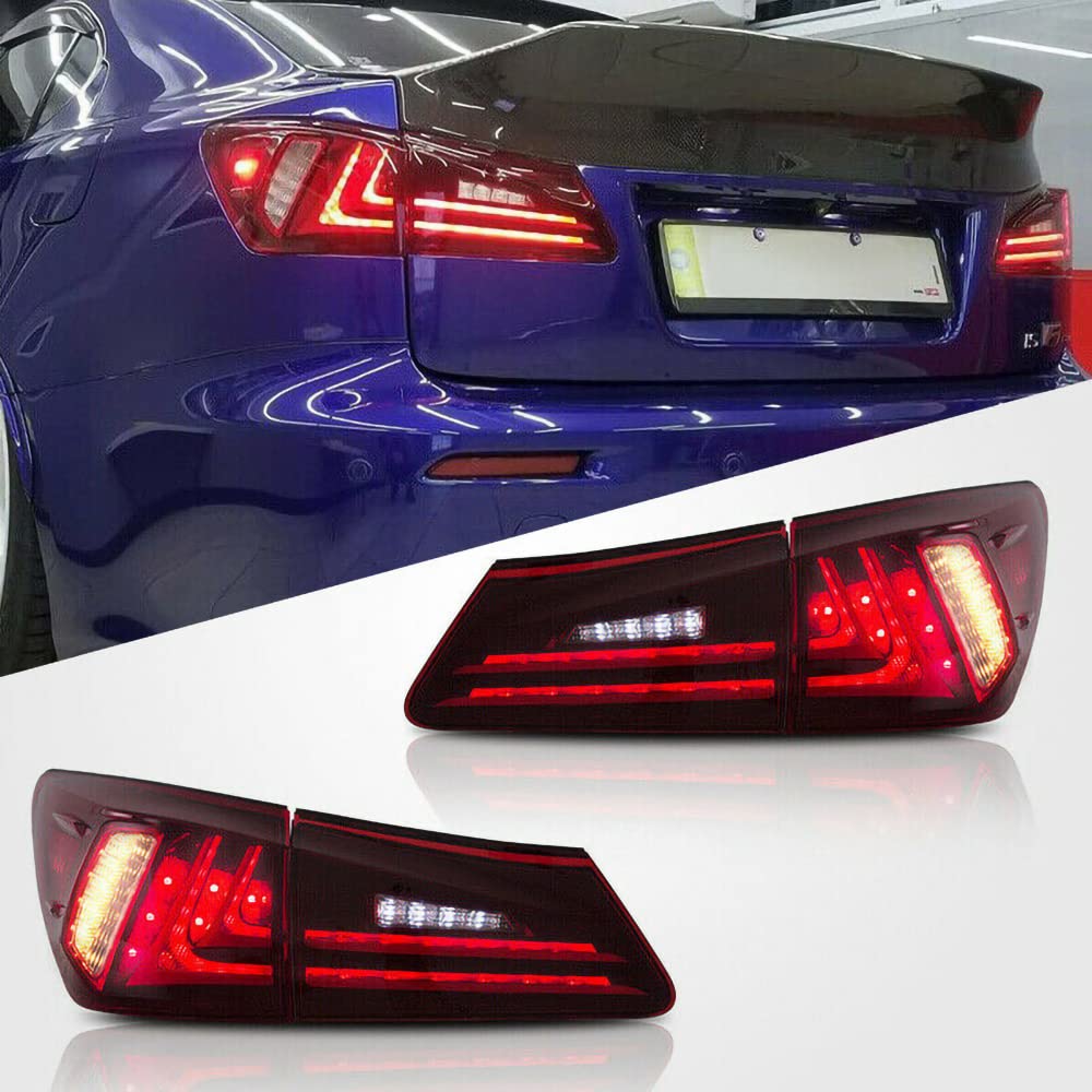 NINTE LED Tail Lights for 2006-2012 Lexus IS250 IS350 ISF - Rear Lamp Assembly Replacement - Perfect for Night Driving & Enhanced Safety